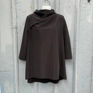 COS Black Drapey Oversized Tunic Top, size M